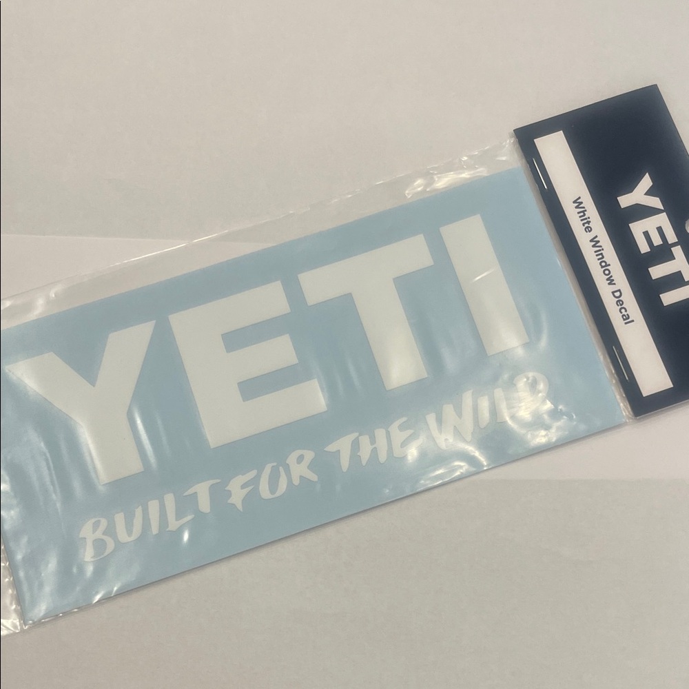 YETI White Built for the Wild Decal